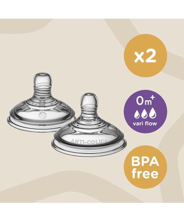 Tommee Tippee Closer to Nature Nipple Variable Flow 2 Pack - Best for Baby's Feeding Needs - Buy Online on SooperMarket.com