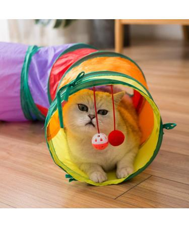 Blnboimrun Cat Tunnel with Play Ball Interactive Peek-a-Boo Chute & Tube Toy for Indoor Cats | Camouflage S-Style Design - Buy Online on SooperMarket.com