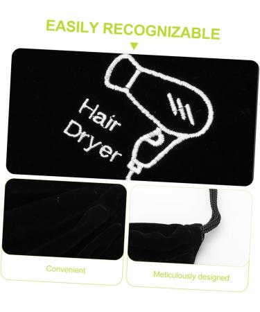 MUSISALY 2pcs Storage Bag Practical Storage Pouch Drawstring Closure Cover Toiletry Organizer Black Velvet - Buy Online on SooperMarket.com
