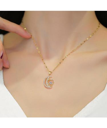 OralGos Rotating Cubic Zirconia Flower Pendant Necklace | Adjustable Choker Fashion Jewelry - International Shipping - Buy Online on SooperMarket.com