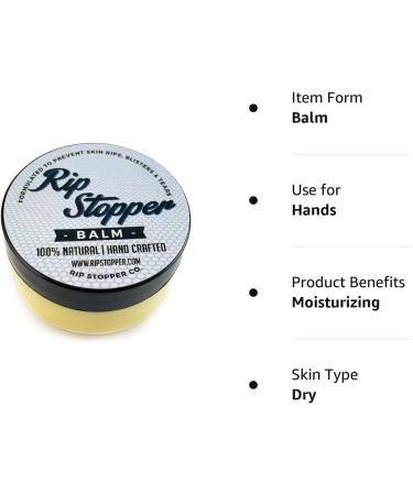 Rip Stopper Balm 2oz for Gymnastics | Repair Rips & Tears, Prevent Blisters | Natural Hand Care | Heal Damaged Skin - Buy Online on SooperMarket.com