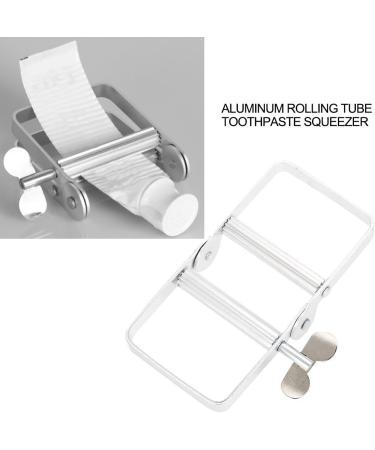 Plastic Material Durable Rolling Tube Toothpaste Squeezer Rotate Toothpaste Dispenser Accurant and Ease Silver for Home Use Bathroom - Buy Online on SooperMarket.com