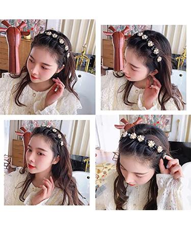 Double Bangs Pearl Headband Clips for Women - 2pcs Fashion Hair Accessories - Buy Online on SooperMarket.com