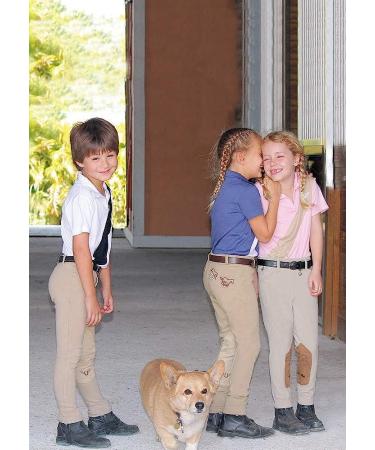 TuffRider Children's Starter Lowrise Pull-On Jods | Children UltraGripp Knee Patch Horse Riding Pants | Children's Equestrian Schooling Tights (US - 10 / UK - 14  Plum Caspia) - Buy Online on SooperMarket.com