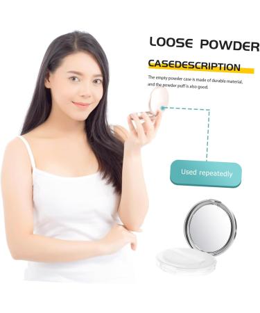 PLAFOPE 2pcs Powder Box Empty Box Portable Makeup Organizer Loose Powder Compact Flour Containers Bottle As - Buy Online on SooperMarket.com