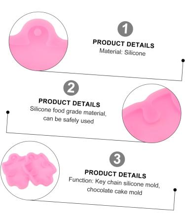 Zerodeko Silicone Molds 2pcs Key Chain Mold Resin Moulds Pendants for Necklaces Pendant Clasp for Necklace Keychain Molds Cake Mold Pie Rack Keychains Cake Mould Key Chain Silica Gel Clay 7x5.5x1cm - Buy Online on SooperMarket.com