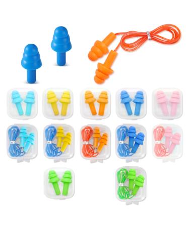 12 pair of silicone earplugs - earplugs with noise suppression - swimming earplugs - earplugs for sleeping - noise reduction hearing protection waterproof