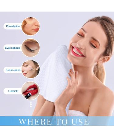SINLAND Microfiber Waffle Washcloths 13x13 Inch 6 Pack White - Soft Facial Makeup Remover Cloths - Quick Drying & Exfoliating - Buy Online on SooperMarket.com