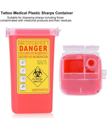 Light & Clear Tattoo Sharps Container - Needle & Syringe Disposal - Buy Online on SooperMarket.com