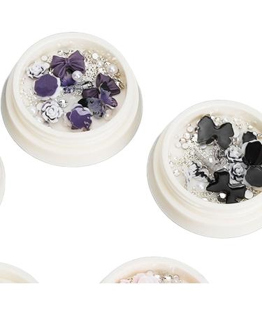 Shiny Decorative Manicure Charms with Artificial Pearls DIY Nail Art Portable Storage Box for Professional Salon or DIY Manicures - Buy Online on SooperMarket.com