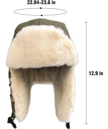 Peicees Trapper Aviator Hat and Goggles Set - Camel Hat with Fur Ear Flap and Cooper Frame/Clear Lens - Buy Online on SooperMarket.com