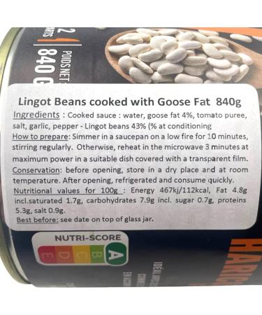 La Belle Chaurienne Lingot Beans in Goose Fat 840g x 2 - Buy Online on SooperMarket.com