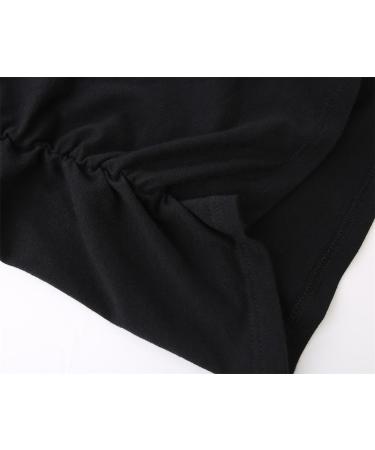 ZUMIY Maternity Nursing Top | Women's Cotton V Neck Shirt | Black+Yellow Print | Ruched Waist | Double Layer Tank - Buy Online on SooperMarket.com
