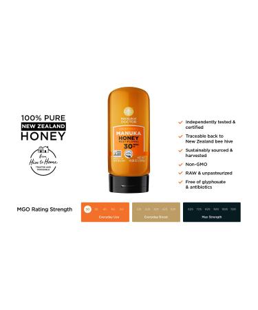 Manuka Doctor MGO 30+ Squeezable Raw Manuka Honey 10.58 oz - Certified Pure New Zealand Honey - Non-GMO - Pack of 1 - Buy Online on SooperMarket.com