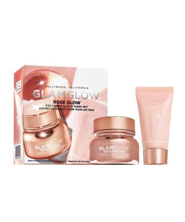 Glamglow Rose Glow Eye Cream and Face Mask Set - Travel Size 0.05 Ounce (Pack of 2)