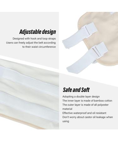 Organic Castor Oil Wrap Set for Liver Detox - Adjustable Elastic Band Ideal for Neck & Body Compression - Buy Online on SooperMarket.com