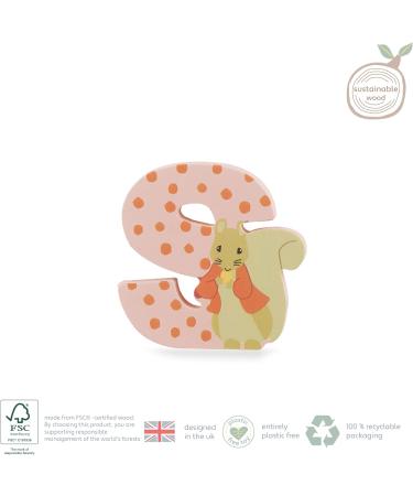 Peter Rabbit Wooden Letter S by Orange Tree Toys - Alphabet Animal for Personalised Baby Name Wall Decor - Nursery Decoration for Boys and Girls - Buy Online on SooperMarket.com