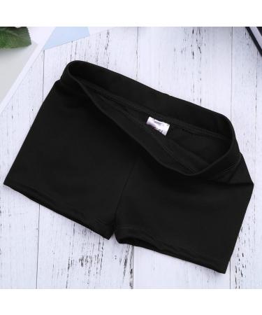 iiniim Girls Stretch Cotton Gymnastics Ballet Dance Shorts Black 12 - Active Workout Sports Yoga Cycling Running Shorts - Buy Online on SooperMarket.com