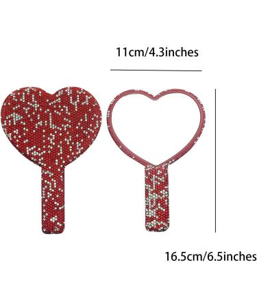 Traziewell Mirrors with Handle for Make Up Hair Cutting Tool Heart Shaped Handle Mirror for Daily Salon Barbers Red Heart Mirror JZ000322 Jz000322 Three Seats - Buy Online on SooperMarket.com