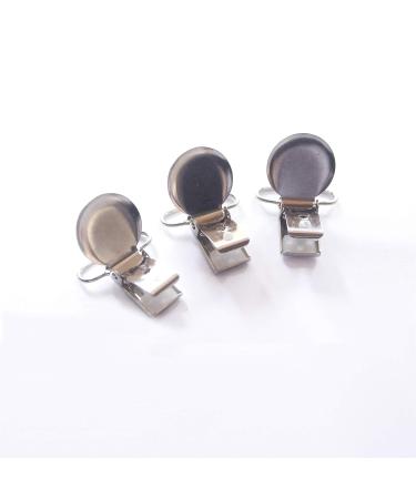 Sutoyuen 1 Pacifier Suspender Clips with Plastic Teeth Insert - Set of 10 Silver Pacifier Holders for Crafts and Baby Accessories - Buy Online on SooperMarket.com
