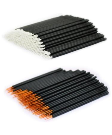 HAPINARY 100pcs Eye Makeup Tools Makeup Eyeliner Brushes White Make up Kit Gel Eyeliner Disposable 10*0.5cm As Shown
