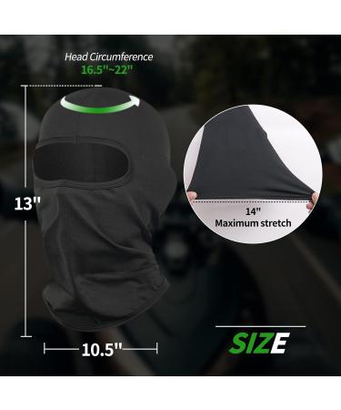Longking Storm Hood - UV Protection Ski Mask & Balaclava for Men & Women | Warm Windproof Ideal for Motorcycling & Snowboarding - Black - Buy Online on SooperMarket.com