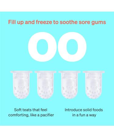 Love Noobs Baby Food Pacifier Feeder 2 Pack - Fresh Frozen Fruit Teether & Teething Toy - BPA Free Silicone Pacifier for Infant Feeding - Buy Online on SooperMarket.com