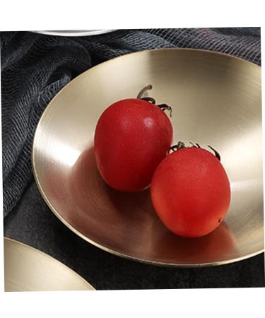 MAGICLULU Condiment Plate Cold Dish Bowl for Prep Dishes for Cooking Large Dinner Plates Tasting Dishes Sauce Serving Dishes Pinch Prep Bowls Sauce Plates Stainless Steel 304 Headset Camping 10X10X2CM Gold - Buy Online on SooperMarket.com
