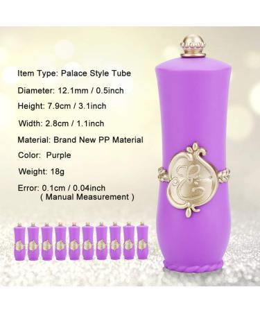 Royal Style Chapstick Container | DIY Lipstick & Lip Balm Tubes - Purple 10 Pcs Edition #4 | International Shipping - Buy Online on SooperMarket.com