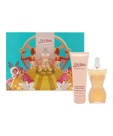 Jean Paul Gaultier Classique Gift Set 1.7oz (50ml) EDT + 2.5oz (75ml) Body Lotion 2 Piece Set