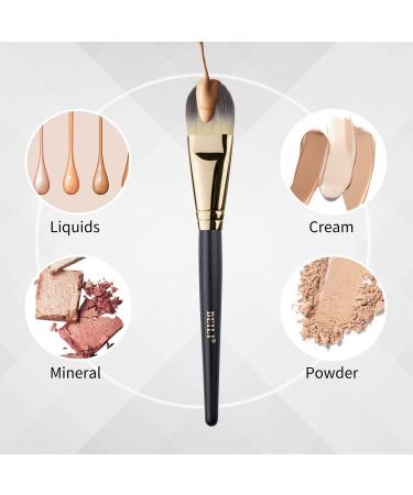 BEILI Foundation Brush Set for Liquid Mask Concealer - 2Pcs Flat Makeup Brushes for Liquid Cream & Powder Foundation - Premium Face Makeup Tools - Buy Online on SooperMarket.com