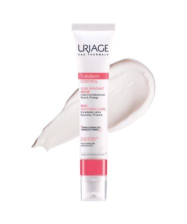 Uriage Tol derm Rich Face Soothing Cream for Intolerant Sensitive & Dry Skin 40ml - Soothes & Nourishes - Minimalist Formula for High-tolerance - No Preservatives & Fragrance Free