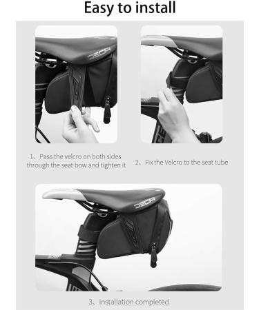 Waterproof Bike Saddle Bag - Adjustable Straps, Ideal for Folding Bike, Road Bike, MTB - Buy Online on SooperMarket.com