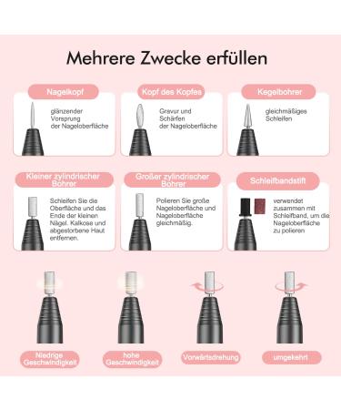 Weyi Nail Miller - Electric Nail File for Gel & Acrylic Nails 20 000 RPM USB Adjustable Speed 11-in-1 Manicure Pedicure Set Professional Quality - International Shipping Available - Buy Online on SooperMarket.com