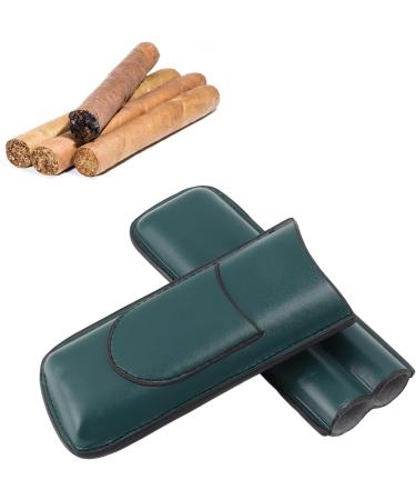 2 Finger Cigar Travel Case Handmade 2 Finger Cigar Holder Durable Portable Waterproof for Business for Party (Green) Green yellow - Buy Online on SooperMarket.com