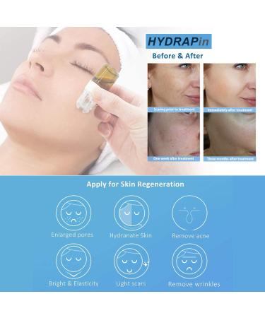 Hydra Roller Microneedle Derma Roller & Stamp Serum Applicator Kit - 2 in 1 Titanium Micro Needle Tool with 2 Empty Ampule Bottles - Cosmetic Microneedling Set - Buy Online on SooperMarket.com