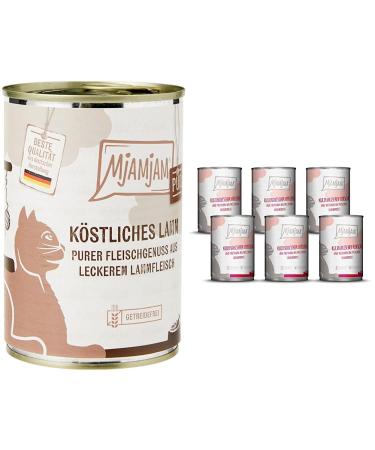 Mjamjam - Premium wet food for cats - Pure meat enjoyment - Pure & - Premium wet food for cats - culinary deer and turkey on fresh cranberries lamb + turkey bundle with mixing package 3 400 g (6 Pack)