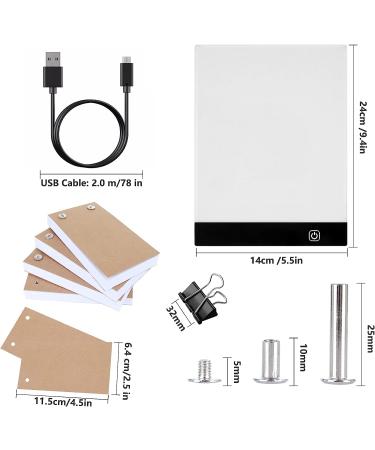 Flip Book Kit with Light Pad - A5 LED Board & 320 Sheets for Drawing, Tracing, Sketching - Flip Books Paper with Holes & Binding Screws - Buy Online on SooperMarket.com