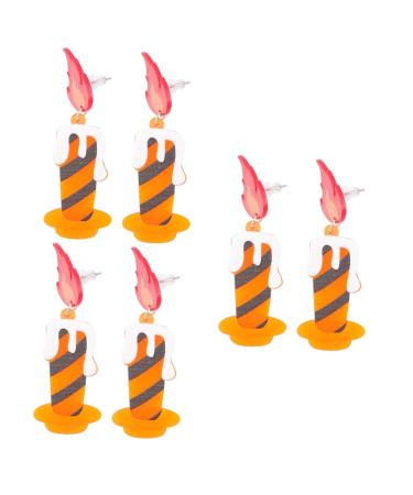 IMIKEYA 2 Pairs Flame Earrings Candlestick Drop Earrings Vintage Earrings for Women Drop Earrings for Women Womens Earrings Acrylic Dangle Earrings Long Earrings Miss Girl Assorted Colorx3pcs 4x2.2CMx3pcs