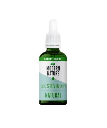 Modern Nature Natural Flavour Drops - Liquid Stevia Drops Sweetner - Zero Calorie Sugar Free Coffee Syrup Alternative For Flavoured Coffee Protein Powder Yoghurt Tea Vegan Keto Sweetener 50ml 50 ml (Pack of 1)