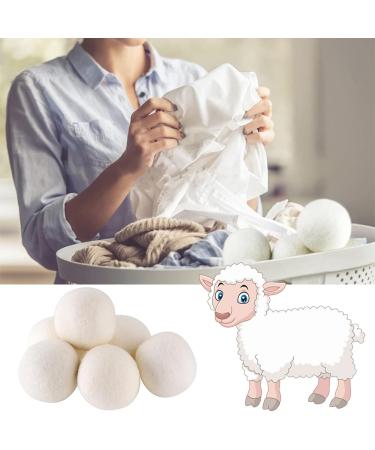 Natural Wool Dryer Balls - 6 Eco-Friendly Felt Balls for Tumble Dryers | Reduce Drying Time & Softens Clothes - Buy Online on SooperMarket.com
