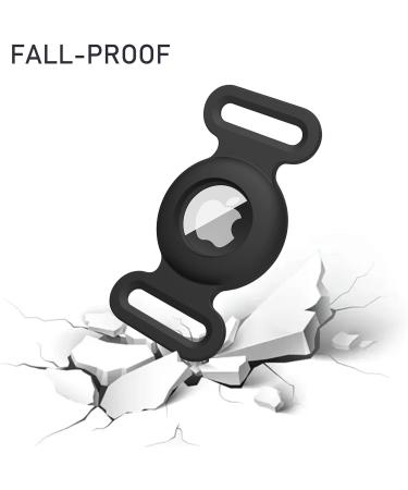 Vancle 2-Piece Silicone Airtag Case for Dog Collar - Waterproof Pet Loop Holder Black & Navy Blue - Buy Online on SooperMarket.com