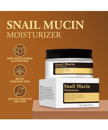 Snail Mucin Moisturiser Snail Mucin Cream Snail Mucin Moisturiser Face Women & Men Anti Aging Face Cream Face Moisturiser for Dry Skin Day & Night Face Cream with Lifting & Anti Wrinkle - Buy Online on SooperMarket.com