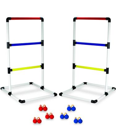 Crown Sporting Goods Indoor/Outdoor Ladderball Set with Carrying Case and Ground Anchors