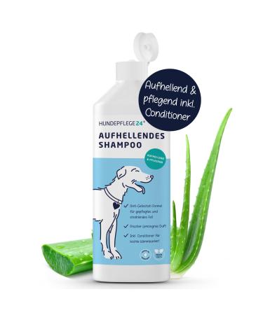Dog care24 Dog shampoo White fur - lightening & nourishing - anti -yellow tinge formula for strong well -groomed radiant fur - with a nourishing conditioner for easy combability - 500ml