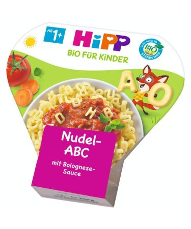 HiPP Children's Pasta Fun Flying ABC in Bolognese Sauce pack of 6 (6 x 250 g) H 8644 Pasta ABC Bolognese 250g 250g Single