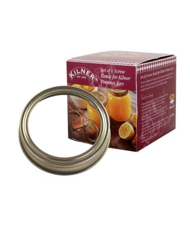 Kilner Replacement Steel Screw Bands Gold One Size Preserve Jar Screw Bands - Set of 6
