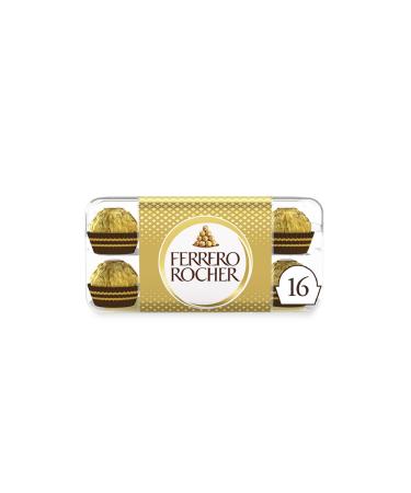 FERRERO ROCHER Fine Hazelnut Chocolate Gift Box 16 Individually Wrapped Chocolates 200g