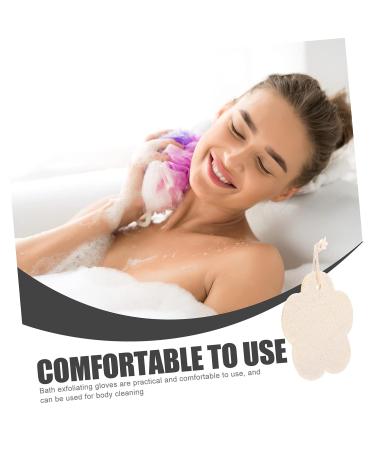 Beavorty Flower Shaped Cotton Loofah Sponge for Exfoliating Body - Light Yellow 13x13cm - Buy Online on SooperMarket.com