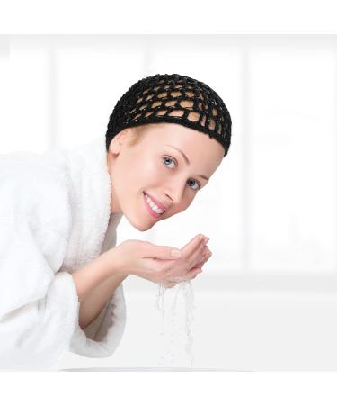 2 PCS Black Mesh Hair Net Caps for Women - Long Straight/Curl Wig Snood Wrap Bonnets with Bun Lift Strap - Ideal for Sleeping, Cooking, Ballet - Buy Online on SooperMarket.com